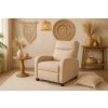 Rozkladacie relaxačné tkaninové kreslo do obývačky Béžové