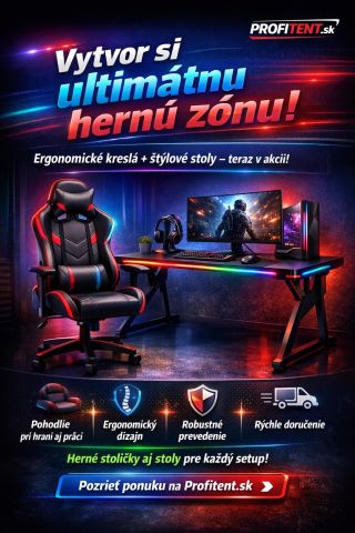 🎮 Vytvor si ultimátnu hernú zónu! Či už hráš, pracuješ alebo streamuješ – správny herný setup robí rozdiel. U nás nájdeš...