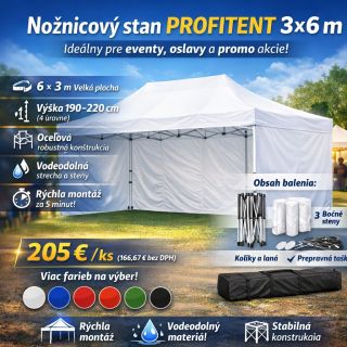 Keď chceš istotu na každej akcii 💪 Náš stan 3×6 m 👉 rýchlo rozložíš 👉 drží stabilne 👉 chráni pred dažďom aj slnkom. 👉...