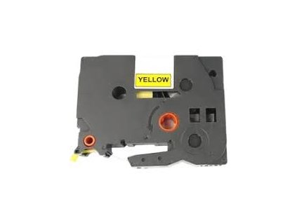 Kompatibilní páska Brother TZ-651 / TZe-651, 24mm x 8m, černý tisk / žlutý podklad