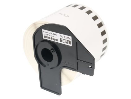 Kompatibilní role etiket pro Brother DK-22205, 62mm x 30,48m, souvislá role