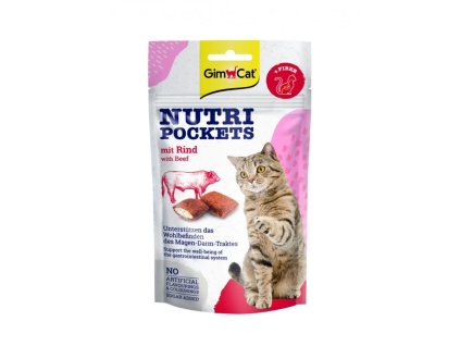 Gimcat Nutri Pockets s hovězím 60g