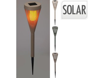 Lampa solární pr. 7,5cm, v.46,5cm LED PP mix barev mat.