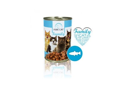 FINE CAT Family konzerva pro kočky s rybou 415g (exsp:2/26)