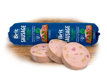 Brit Sausage Turkey & Pea 800g