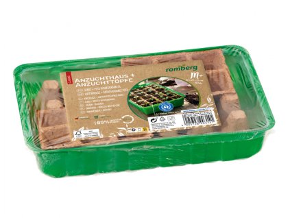 Minipařeniště M PLUS + 24 sadbovačů NATUR zelené 36x22x13cm