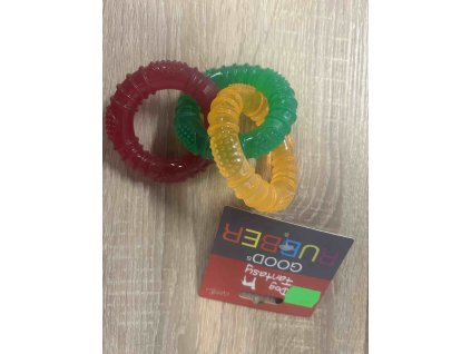 Hračka Dog Fantasy 3 kruhy gumové barevné 16cm