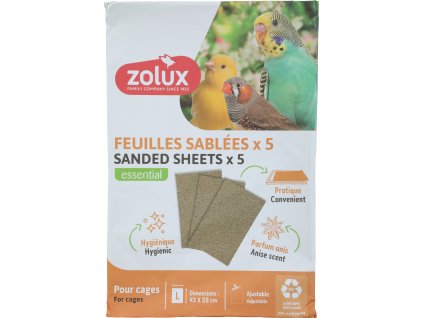 Pískové podložky pro ptáky L 43x28cm/5ks Zolux