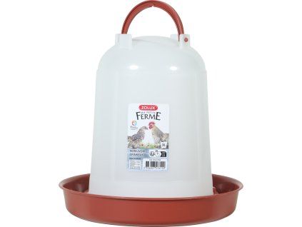 Žlab pitný pro drůbež 3l červená Zolux
