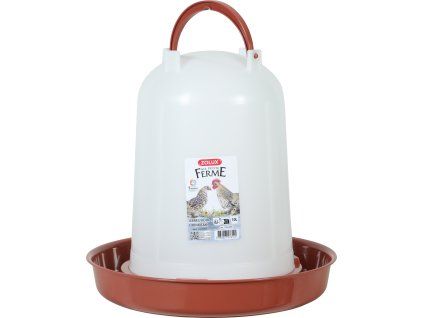 Žlab pitný pro drůbež 10l červená Zolux