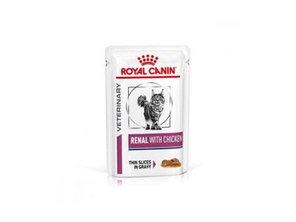 veterinary diet cat renal chicken pouch 12x 3