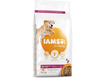 krmivo iams dog senior large chicken 3kg