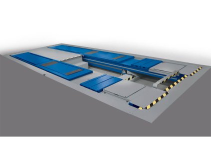 Nůžkový plošinový zvedák s hladkými plošinami, přízdvihem a detektorem vůlí RAVAGLIOLI RAV640N.4.46ISI