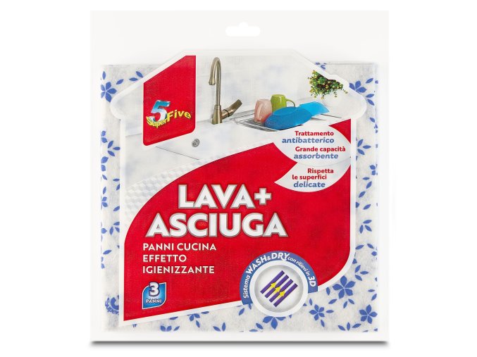 SuperFive lava asciuga blu frontale