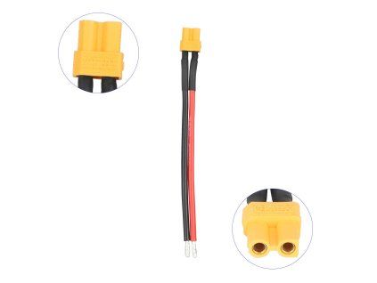 Batériový kábel XT30 samica s 14AWG silikónovým vodičom 10 cm
