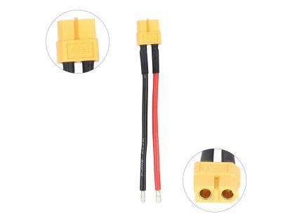 XT60 samičí konektor s káblom 10 cm (14AWG)