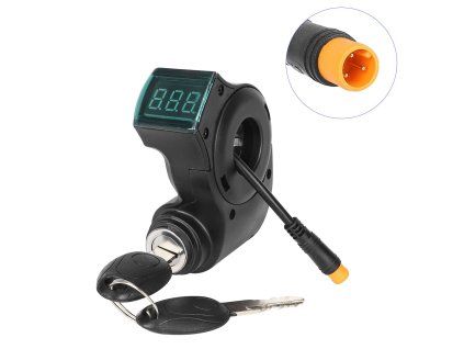 Elektrický zámok s vodotesným konektorom (3-pin) a 2 kľúčmi – samec