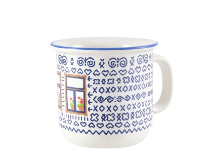 Keramický HRNČOK ŠP ČIČMANY Veľký s okienkami