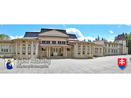 Vyšné Ružbachy Biely dom grófa Zamoyského panoráma