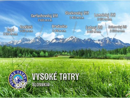 Vysoké Tatry s popisom