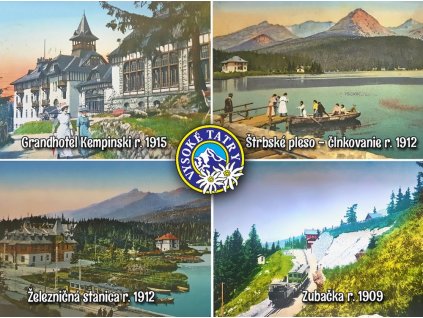 Retro Štrbské Pleso koláž