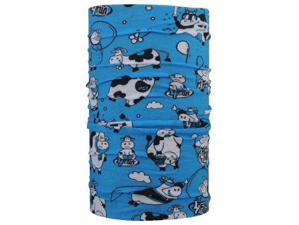 Multifunkčná šatka 4FUN – Funny Cow Blue