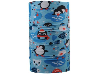 Multifunkčná šatka 4FUN – Winter Penguin