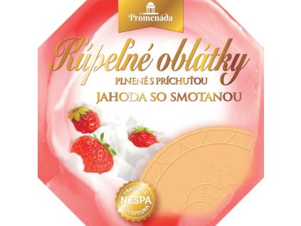 PROMENÁDA OBLÁTKY jahoda so smotanou