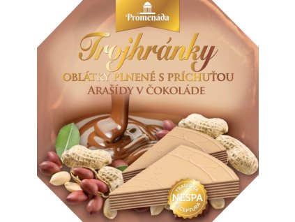 PROMENÁDA OBLÁTKY TROJHRÁNKY arašídy v čokoláde