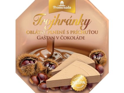 PROMENÁDA OBLÁTKY TROJHRÁNKY gaštan v čokoláde