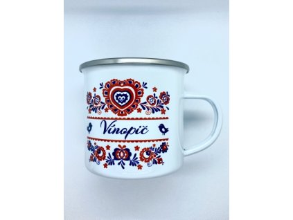 Smaltovaný hrnček "Vínopič"