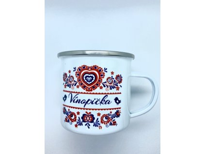 Smaltovaný hrnček "Vínopička"