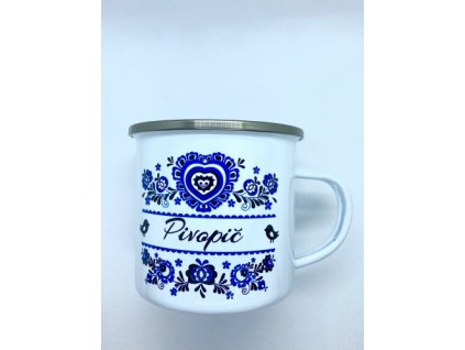 Smaltovaný hrnček "Pivopič"