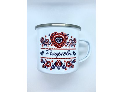 Smaltovaný hrnček "Pivopička"