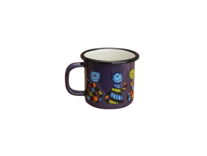 Smaltovaný hrnček Mačka fialová 3