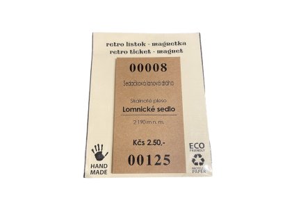 Magnetka Retro lístok 00008 Lomnické sedlo