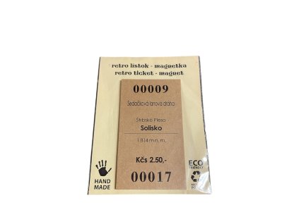 Magnetka Retro lístok 00009 Solisko