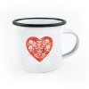 SMALTOVANÝ HRNČEK SRDCE ĽÚBENÉ