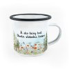 SMALTOVANÝ HRNČEK ŽI, AKO LÚČNY KVET - DIVOKO, SLOBODNE, KRÁSNE LUBENE