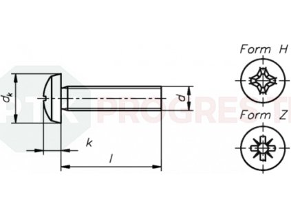Skrutka Din 7985 M  3x  8  VH TORX A2 Nerez