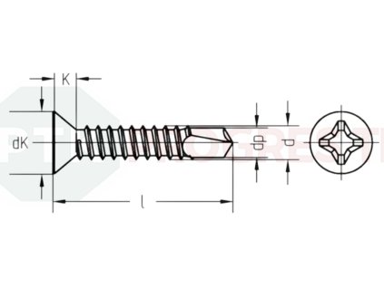 Skrutka Din 7504P 3,5x 9,5 ZN ZH bal.1000ks