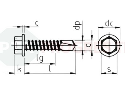 Skrutka Din 7504K 6,3x  70 A2 6H