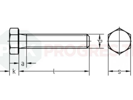 Skrutka Din 933 M 16x  70 A2