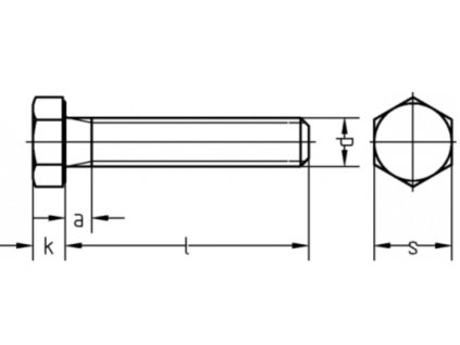 24417 24417 24417 skrutka din 933 m 16x 65 a2 bal 25 ks