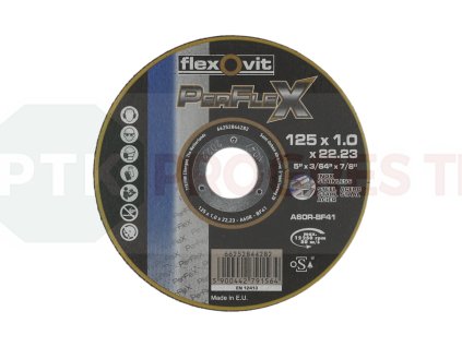 66252844282 Flexovit Flexovit Perflex Ultra Thin Metal Inox Cutting Disc 125x1x22.23 GRIT 60 133884