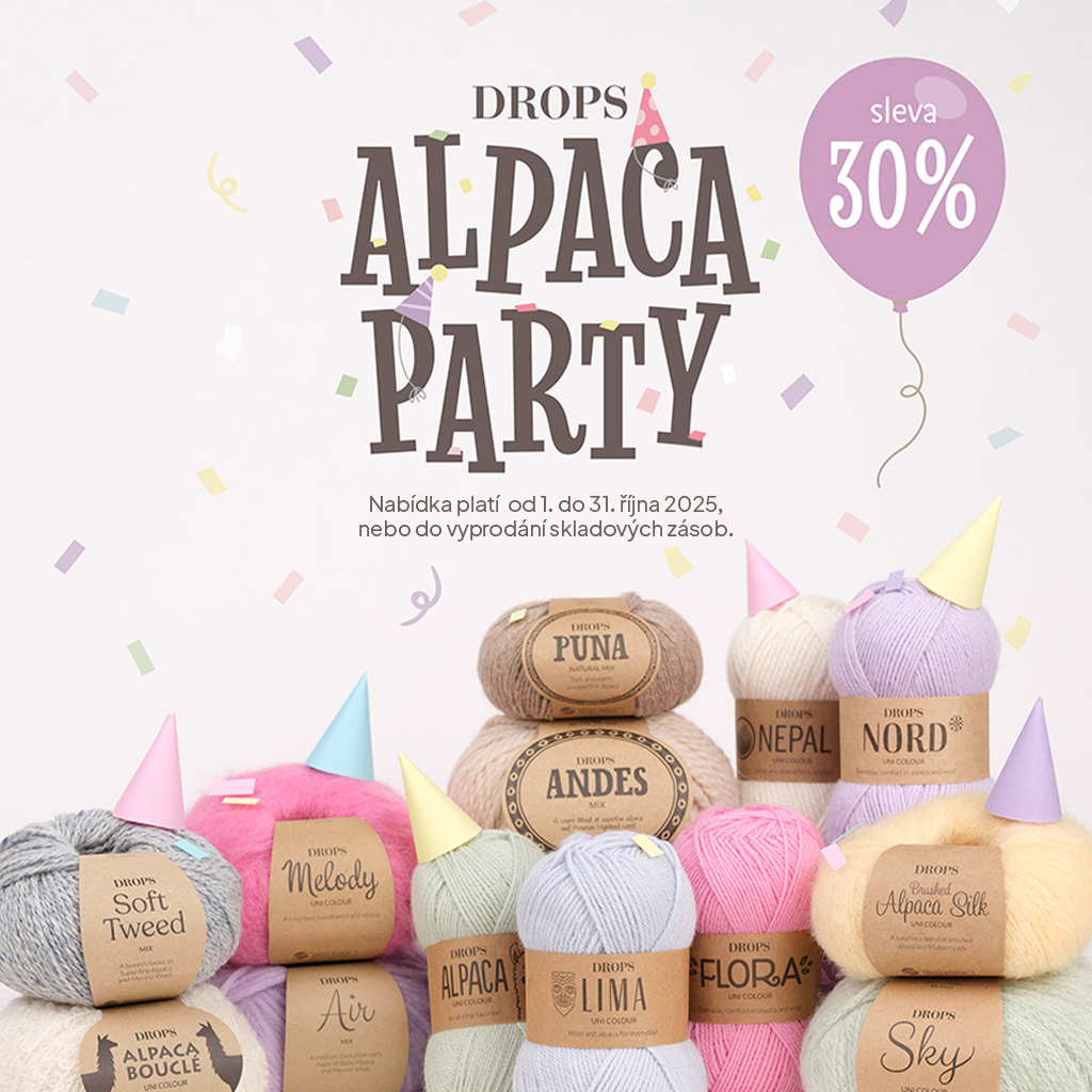 🍂🎉DROPS Alpaca Party: říjnová 30% sleva, která zahřeje!🎉🍂