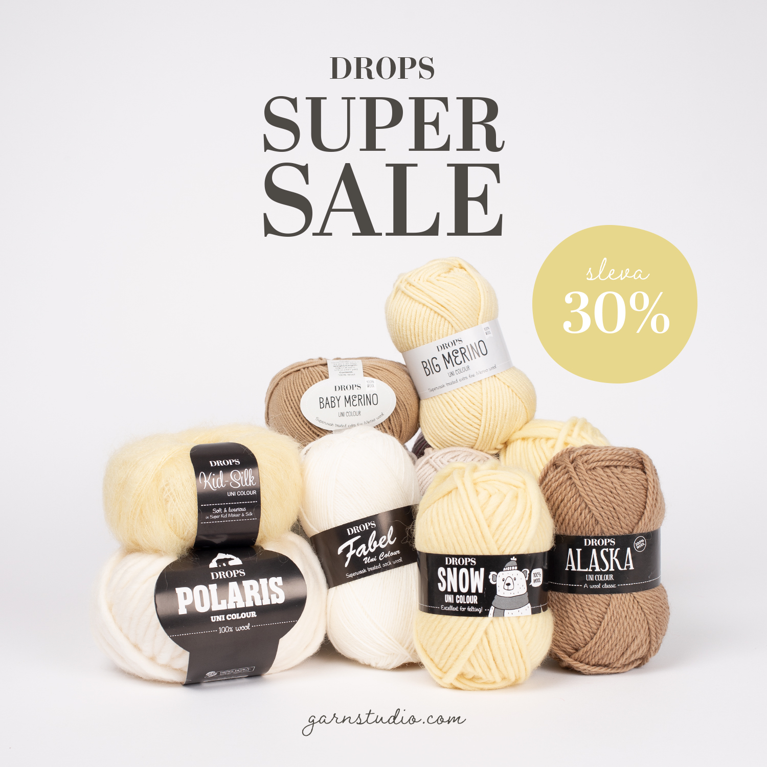 Akce -30% na příze Drops