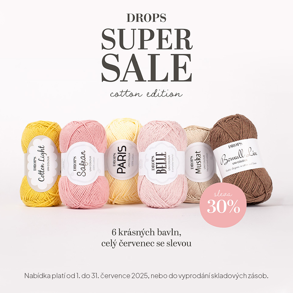 🌞Léto plné tvoření se slevou 30 % na bavlněné příze DROPS 🧶