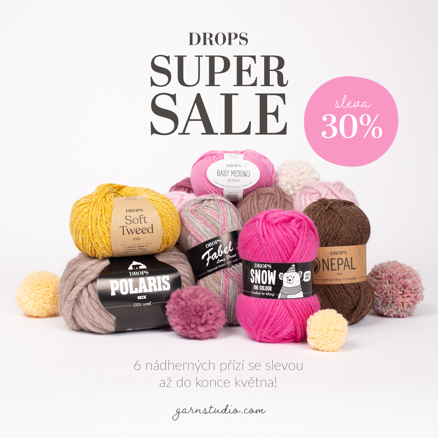 Akce -30% na příze Drops