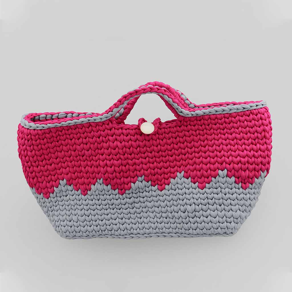 Háčkovaná Zigzag taška